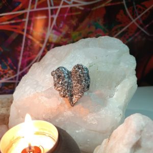 Orgonita electronite Hoja Corazón decorativa