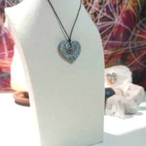 Colgante orgonita - Electronite Corazón con Angelito