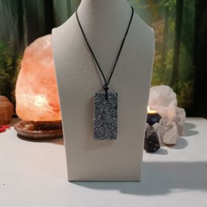 Colgante Chapa Rectangular. Orgonita-Electronite