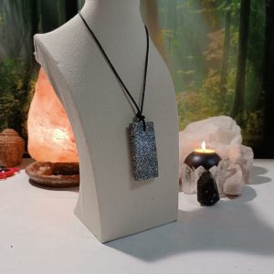 Colgante Chapa Rectangular. Orgonita-Electronite