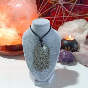 Colgante Chapa Hexagonal. Orgonita - Electronite.