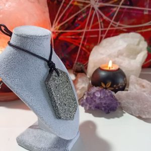 Colgante Chapa Hexagonal. Orgonita - Electronite.