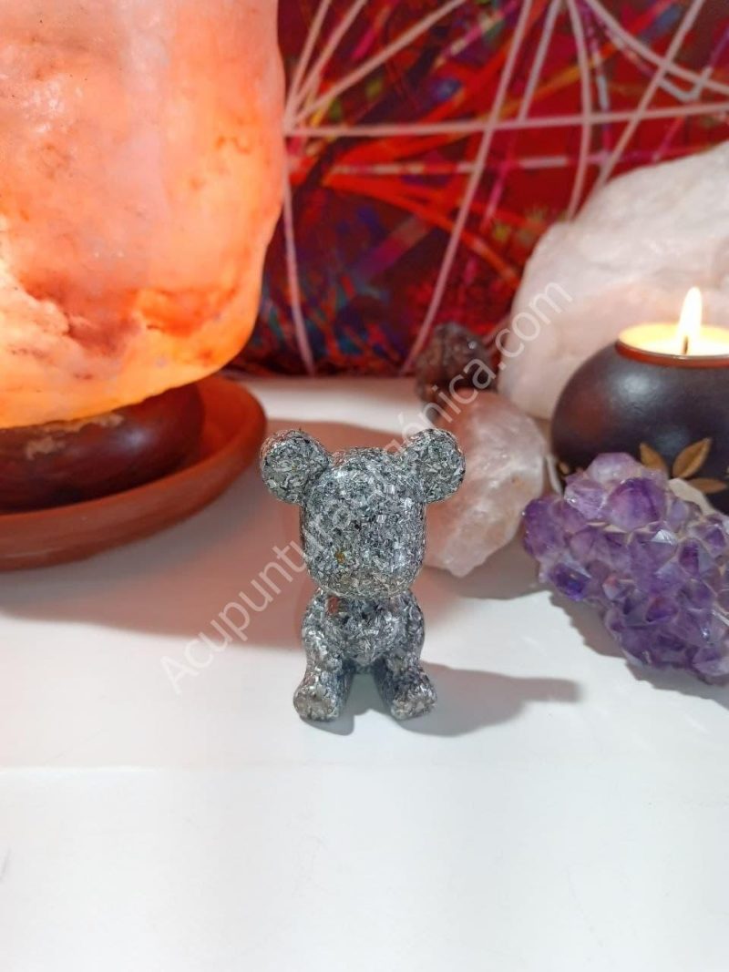 Osito corazón decorativo. Orgonita - Electronite. - Imagen 2