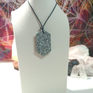 Colgante Chapa Hexagonal. Orgonita - Electronite.