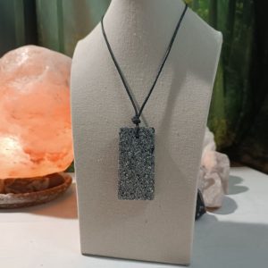 Colgante Chapa Rectangular. Orgonita-Electronite