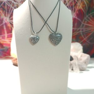 Colgante Corazón orgontia electronite. Grande y Pequeño.