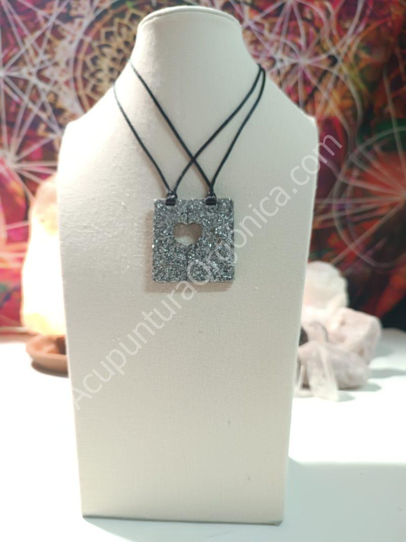 Orgonita electronite colgante corazón divisible - Imagen 5