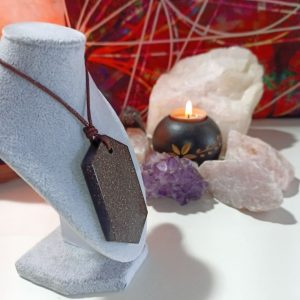 Orgonita VIRUTA PEQUEÑA DE HIERRO colgante Chapa Hexagonal