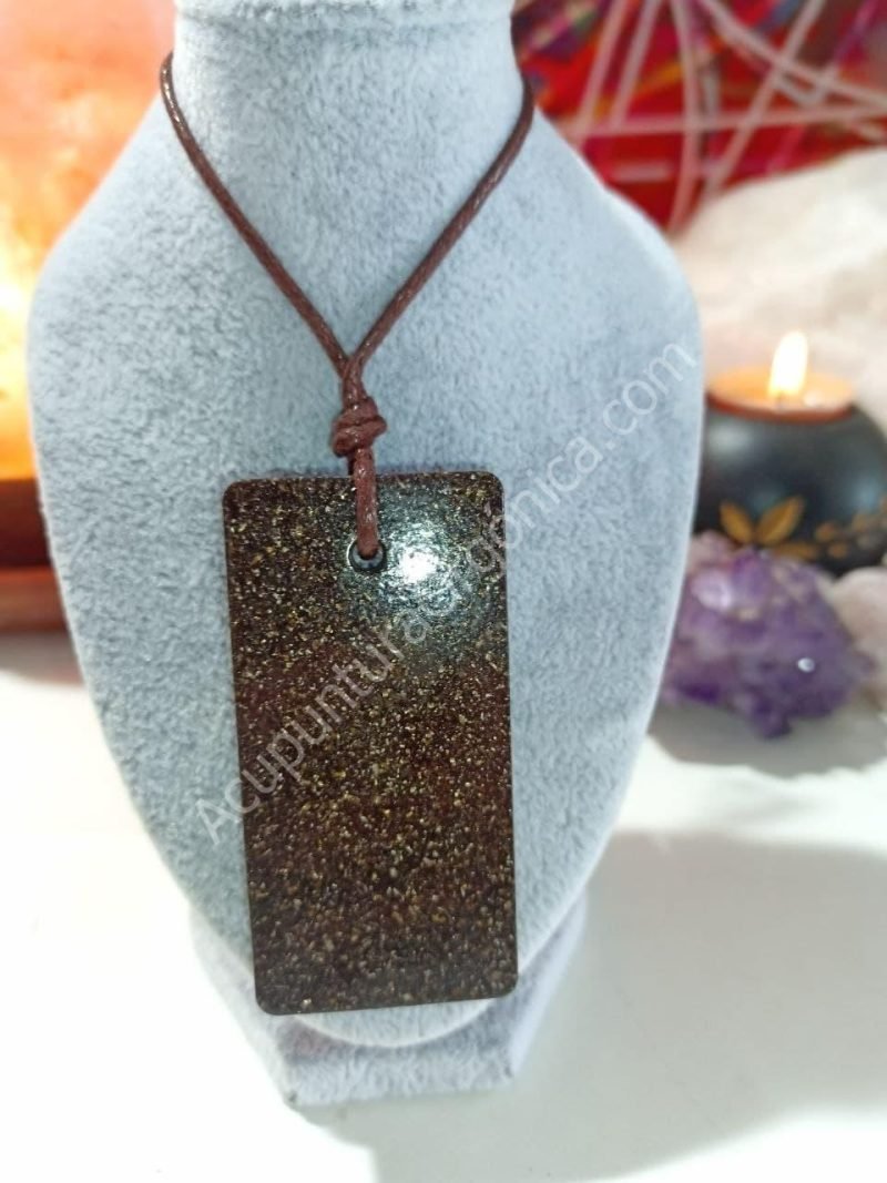 Orgonita VIRUTA PEQUEÑA DE HIERRO colgante Chapa Rectangular