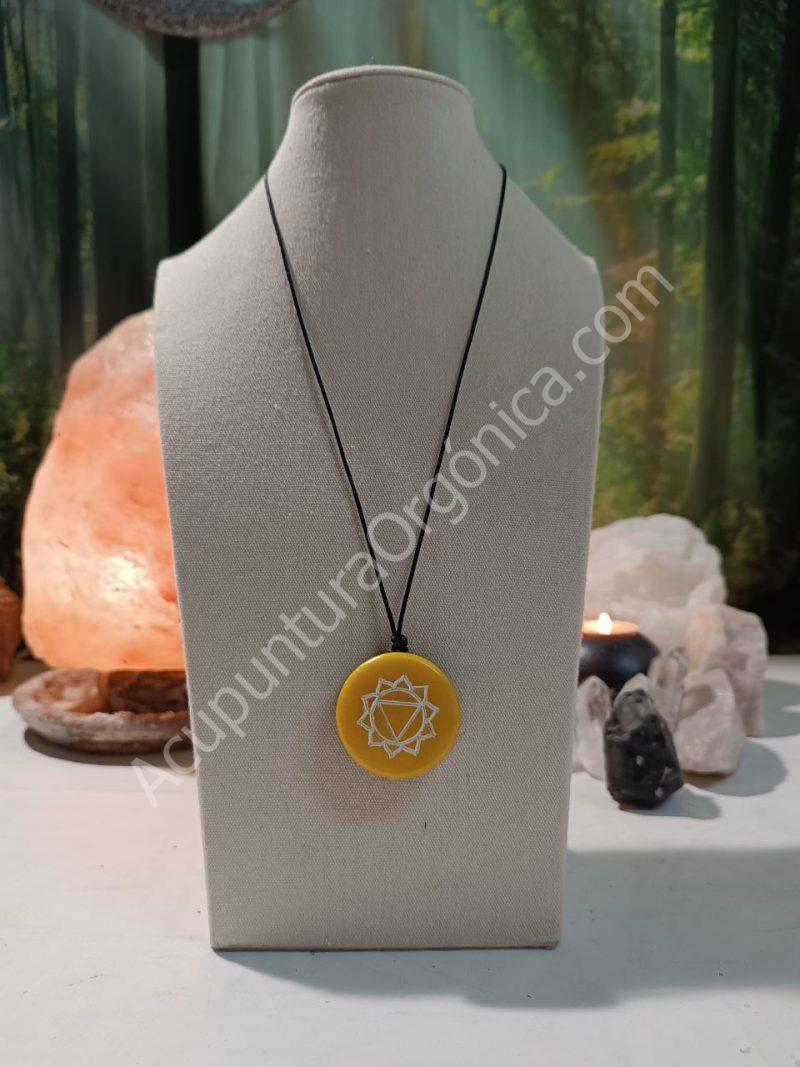 Colgante o llavero Orgonita electronite Chakra Plexo Solar formato Semicírculo - Imagen 4