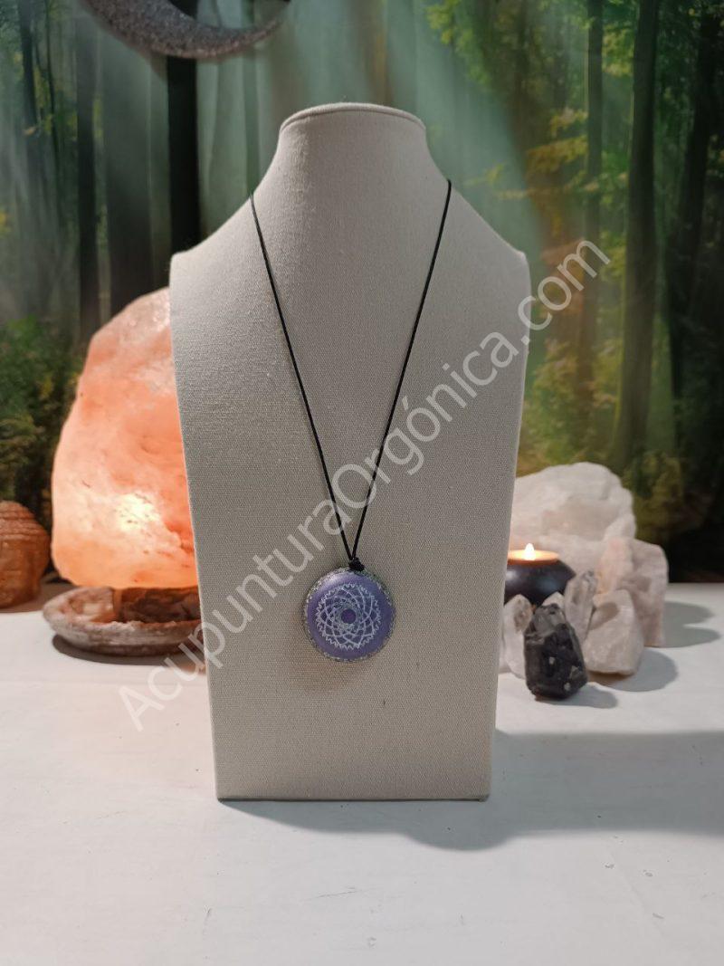 Colgante o llavero Orgonita electronite Chakra Corona formato Semiesfera - Imagen 4