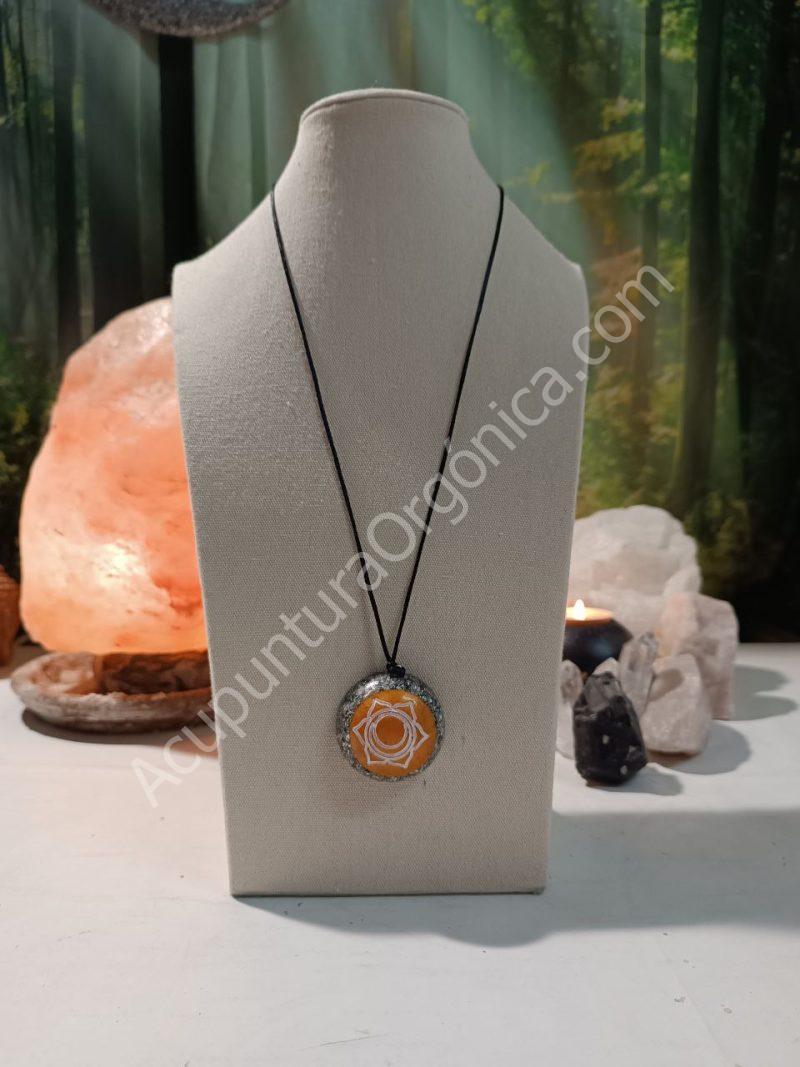 Colgante o llavero Orgonita electronite Chakra Sacro formato Semiesfera - Imagen 2