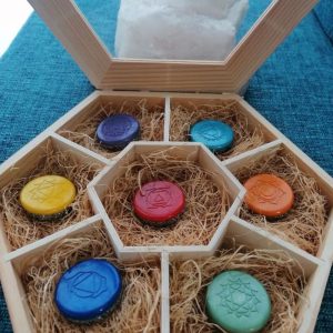 Conjunto Orgonitas Reiki formato Semicírculo