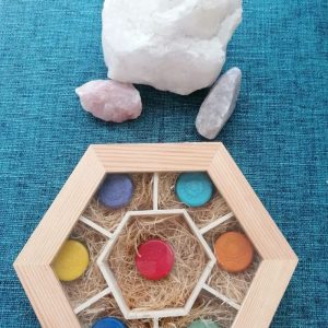 Conjunto Orgonitas Reiki formato Semicírculo