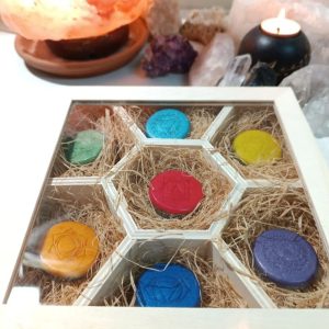 Conjunto Orgonitas Reiki formato Semicírculo