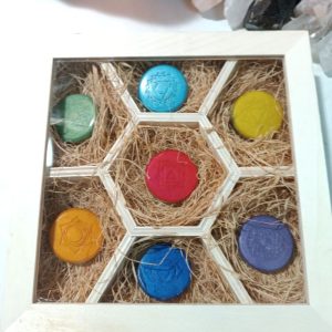 Conjunto Orgonitas Reiki formato Semicírculo