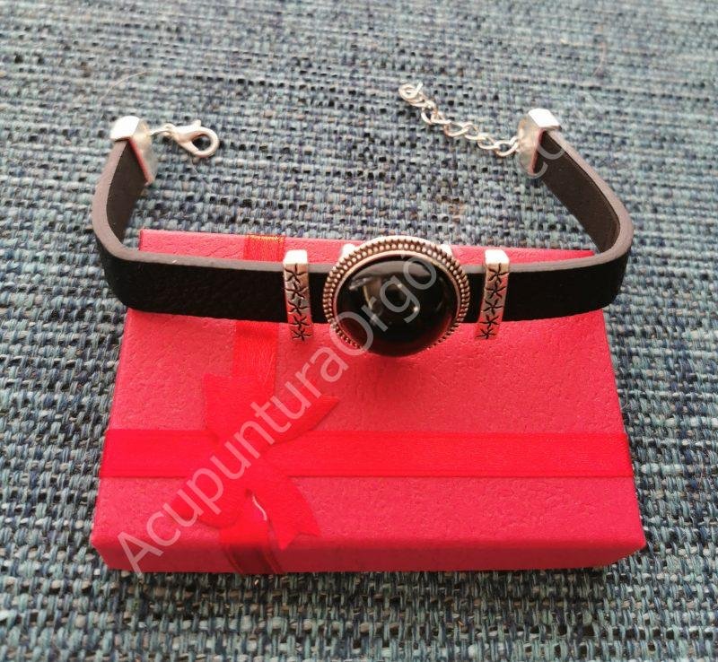 Pulsera de Shungita formato Redonda color Negra. - Imagen 2