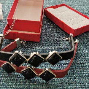 Pulsera de Shungita formato Rombos 2 Colores