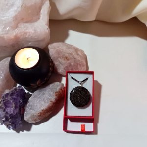 Orgonita VIRUTA PEQUEÑA DE HIERRO colgante Dodecágono