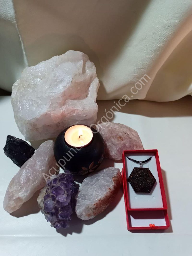 Orgonita VIRUTA PEQUEÑA DE HIERRO colgante Hexágono - Imagen 4