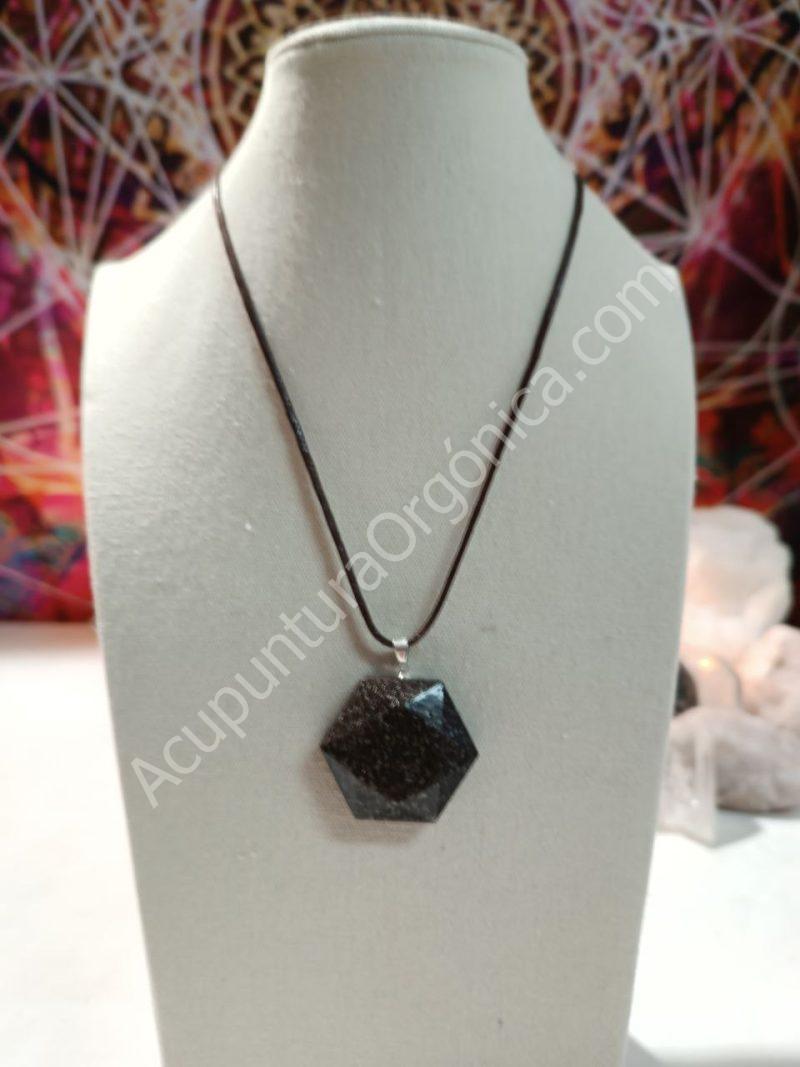 Orgonita VIRUTA PEQUEÑA DE HIERRO colgante Hexágono