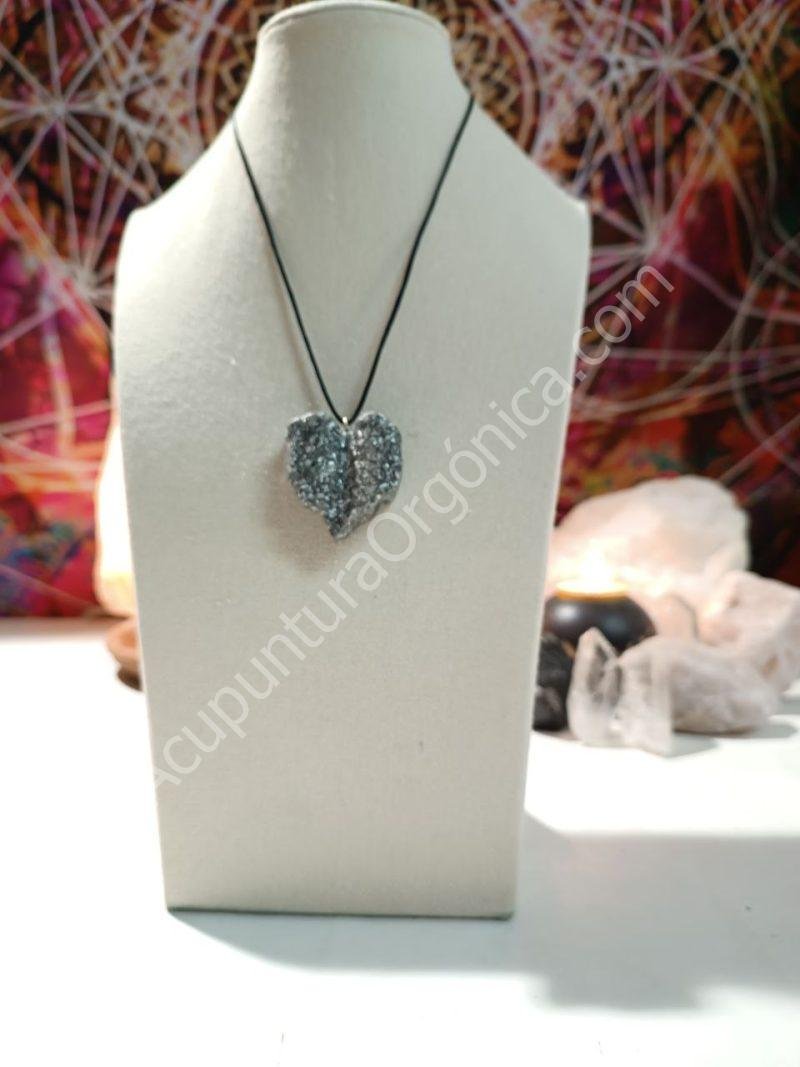 Colgante Hoja Corazón de Orgonita - Electronite - Imagen 2