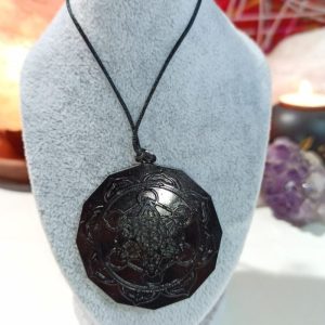 Colgante Orgonita formato Metatrón de Magnetita