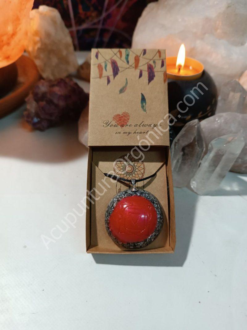 Colgante o llavero Orgonita electronite Chakra Raíz formato Semiesfera - Imagen 5