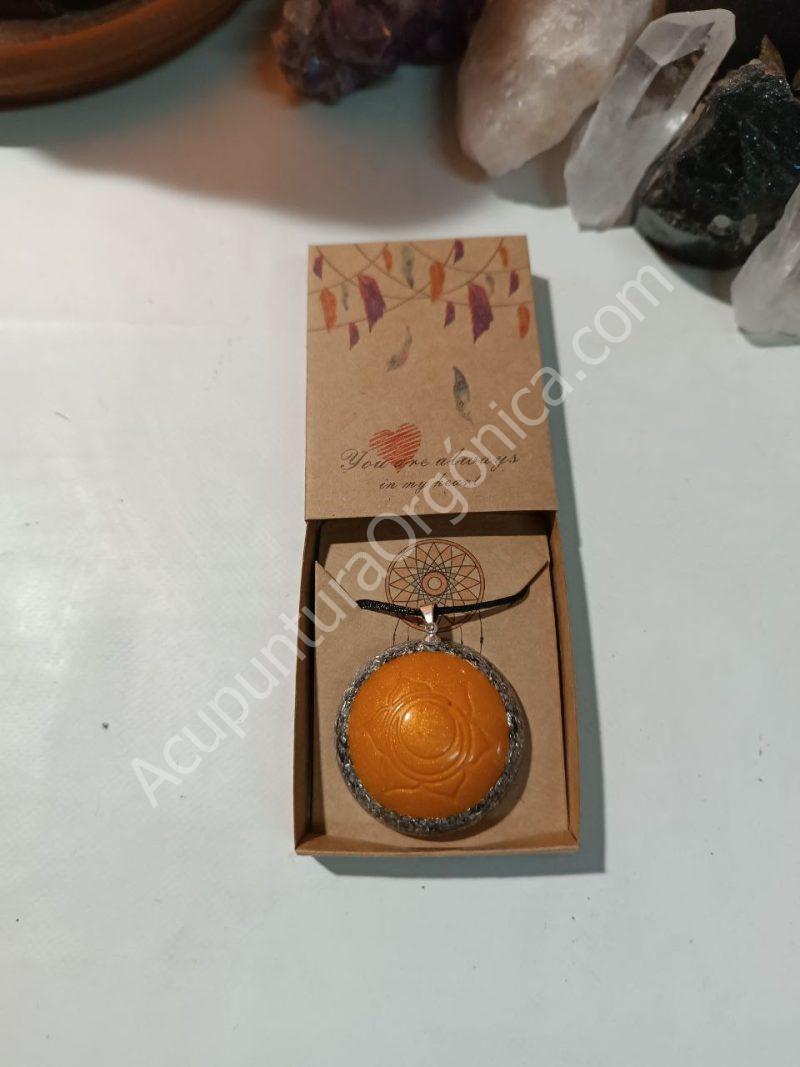 Colgante o llavero Orgonita electronite Chakra Sacro formato Semiesfera - Imagen 5