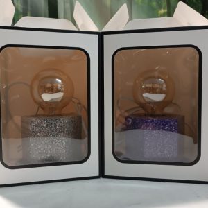 Lámpara mesita de orgonita-electronite formato HEXAGONAL