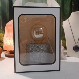 Lámpara mesita de orgonita-electronite formato HEXAGONAL