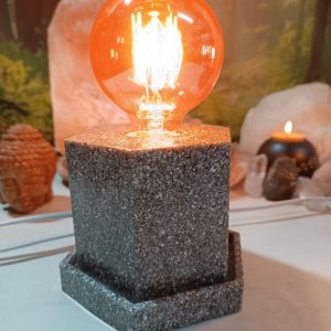 Lámpara mesita de orgonita-electronite formato HEXAGONAL