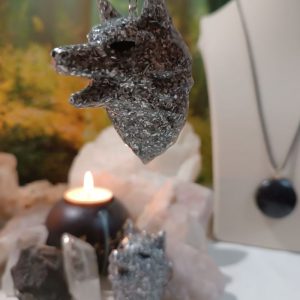 Llavero Lobo Orgonita-Electronite